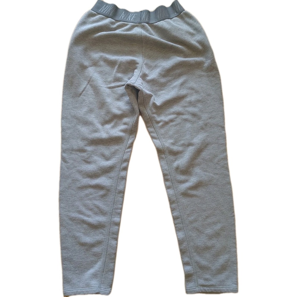 Nike Dri-Fit Sweatpants Women's Size Medium Gray Taper Leg Wide Elastic Waist - Picture 7 of 11
